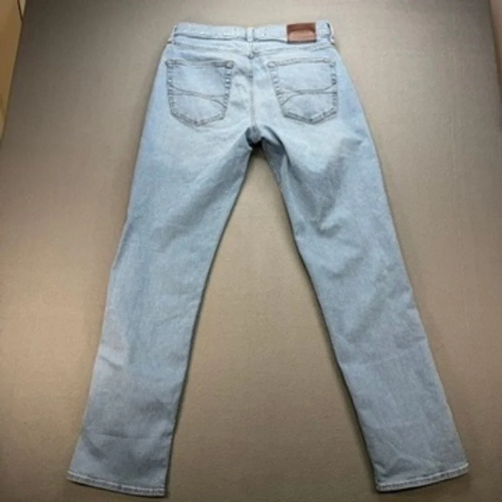Hollister Athletic Slim Straight Jeans Mens 32x34 (FIT 32x32) Light Wash Denim